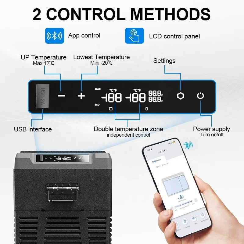35L Mini Fridge Home Cold Drink Electric Cooler Box Ac Dc 12V Portable Mobile Car Refrigerator view 2