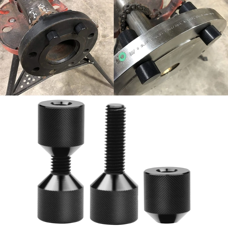 Set di perni a due fori da 1-1/8" Pin di allineamento della flangia a 2 fori Finitura in ossido nero anodizzato Drop Shipping