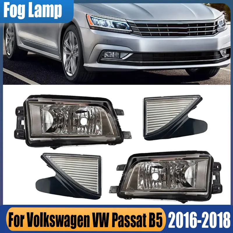 

For Volkswagen VW Passat B5 2016 2017 2018 Car Fog Lamp Reflectors Trim Cover Auto Front Bumper Light Fog Lamps Without Bulbs
