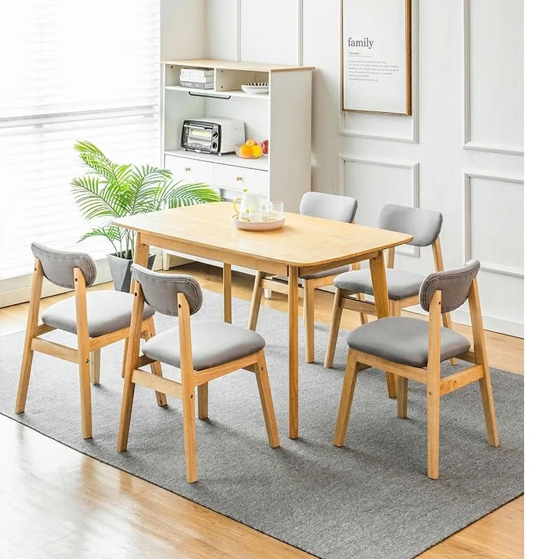 

Solid Wood Dining Chair Light Luxury Simple Backrest Study Chairs Office Computer Chair Nordic Living Room Chairs Home Furniture