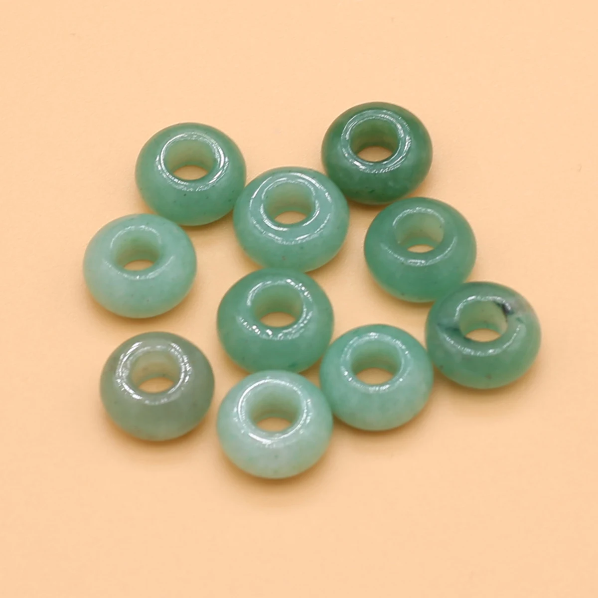 10 pz pietra naturale grande foro perline quarzo rosa ametista Malachite agata indiana perline allentate per gioielli che fanno accessori fai da te