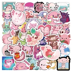 Cute Axolotl Stickers Pack 50Pcs, Kawaii Stickers for Water Bottles Laptop Phone Journaling Glueewee Vinyl Waterproof Stickers