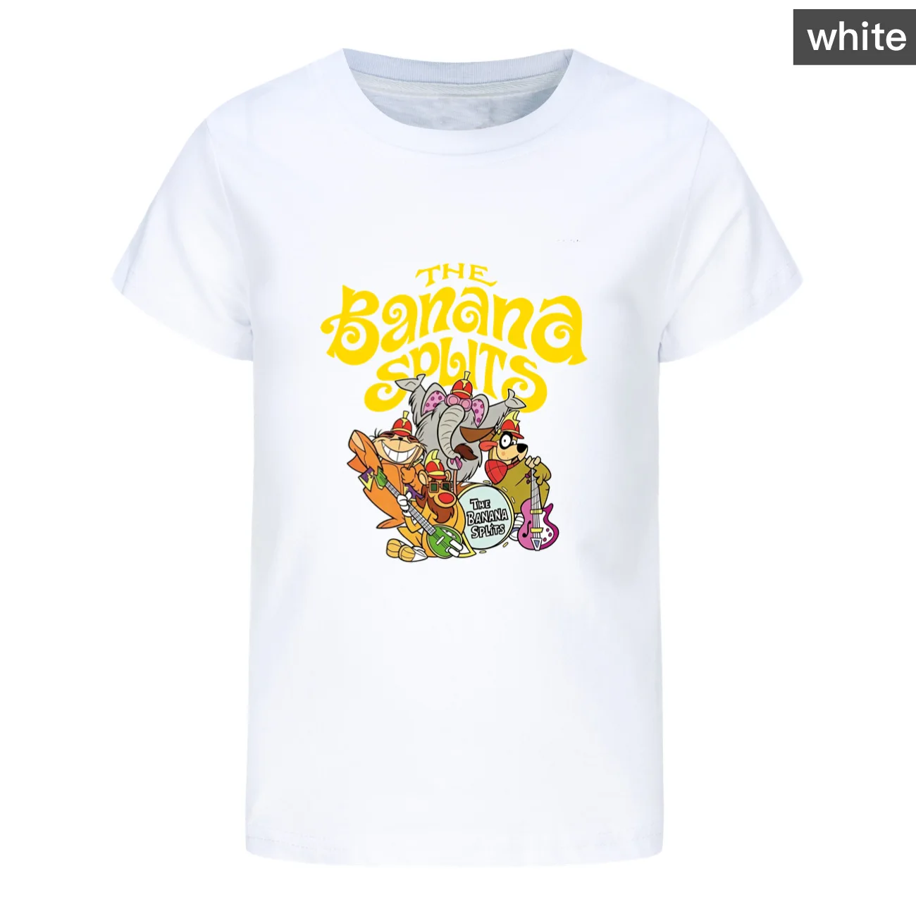 The Banana Splits T-shirts Boys Cartoon Casual Short Sleeve Tees Girls O-Neck Tops kids pure cotton T-Shirts Children's Clothing