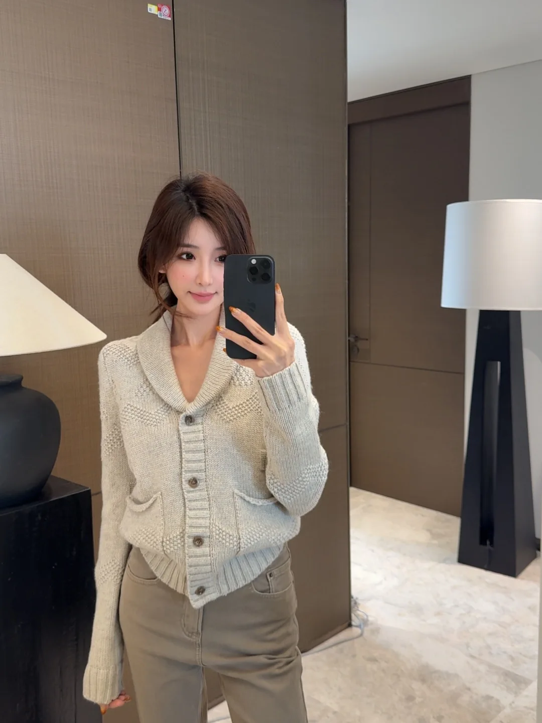 

Original Knitted Long Sve Woolen Cardigan Women's Casual Sle Loose Fit Soft Nylon Acrylic Polyester Blend Comfortable Sw...