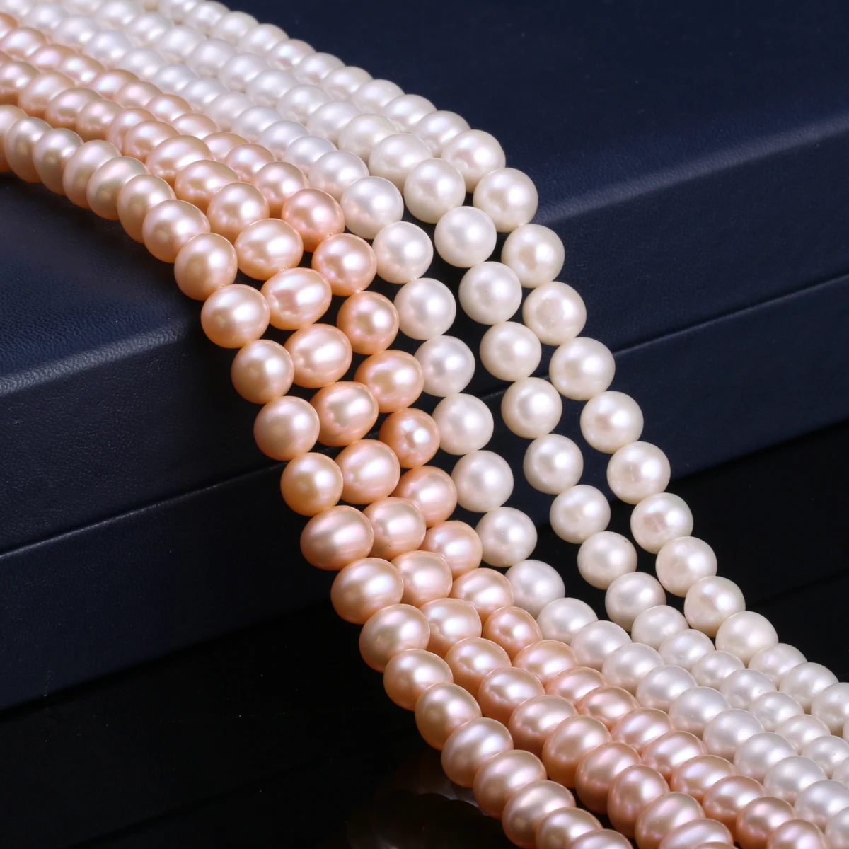 

AAA7-8mm Nearround Pearl Beads High Quality Natural Freshwater Pearls Spacer Beads for Jewelry Making DIY Necklace Bracelet 36cm