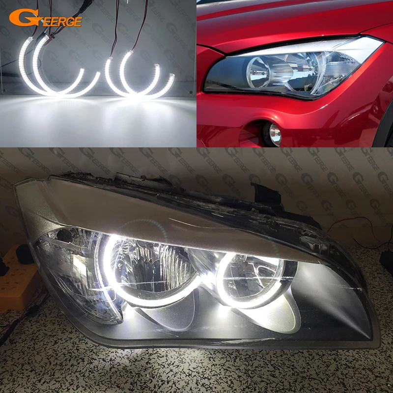 

Для BMW X1 E84 2009 2010 2011 2012 2013 2014 2015 дневной свет ультра яркий C-образный стиль SMD светодиодный комплект Angel Eyes Halo Rings