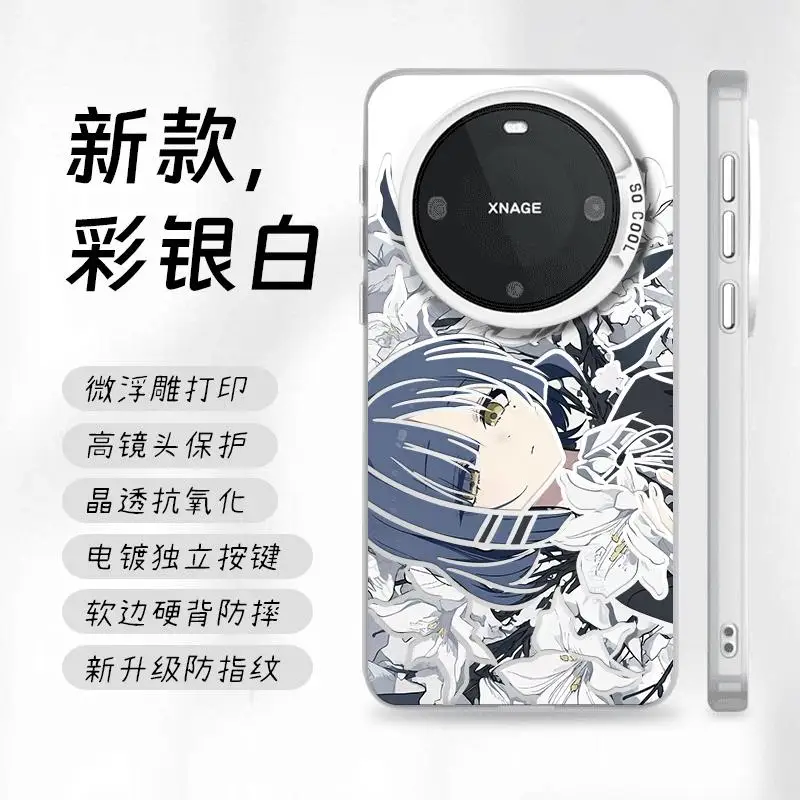 Capa de telefone linda menina Yamada Ryo para iPhone 11 12 13 14 15 16 17 Pro Max Plus XR mini Air Bocchi The Rock! Capa para meninas de flores