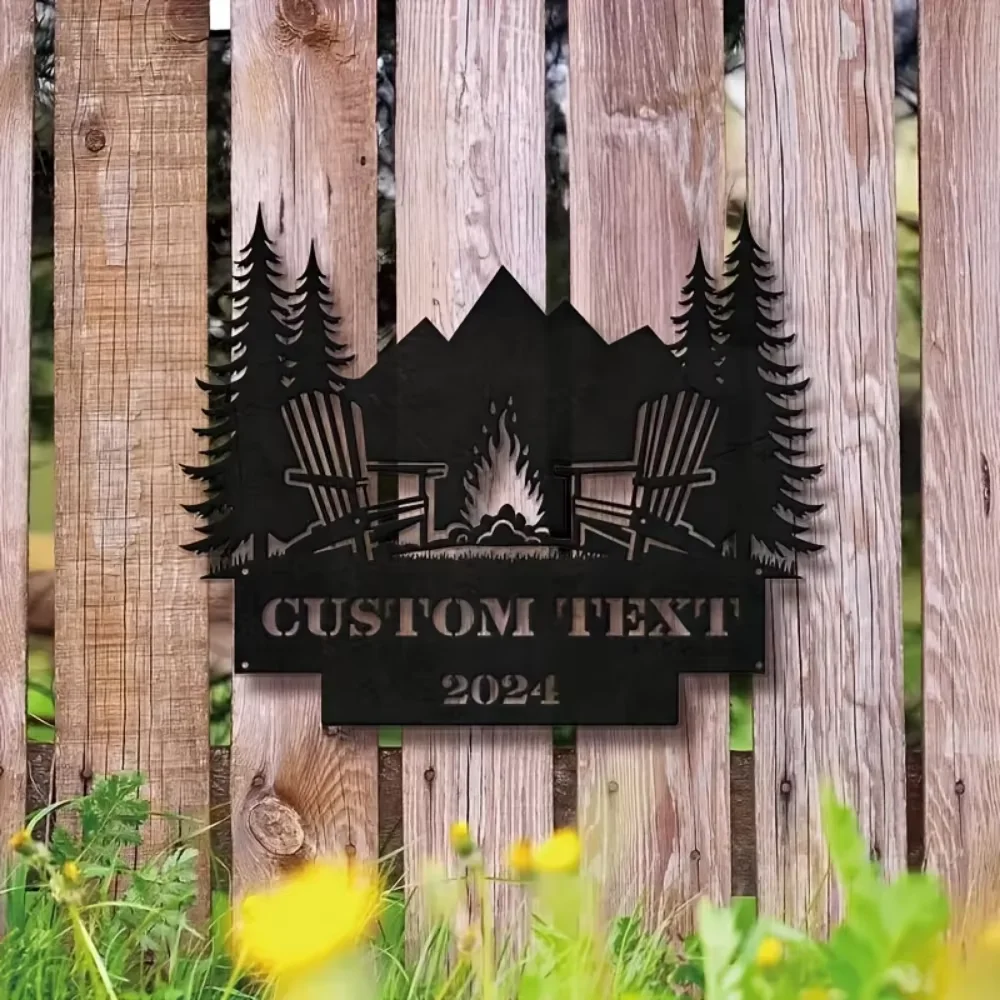 

Exclusive Boho Elegant Metal Campfire Sign. Multifunctional Camping Decor. Ideal Gift for Nature Lovers.