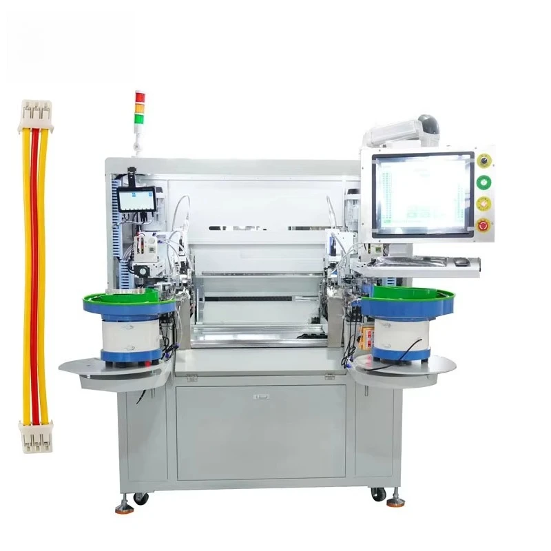 Full-automatic Two Ends Cable Wire Terminal Crimping Machine And Housing Connector Assembly Inserting Machine