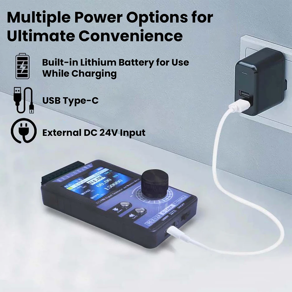 Handheld PWM Pulse Signal Generator PWM Current and Voltage Signal Generator 0-20mA, 4-20mA, 0-10V Signal Source Simulator