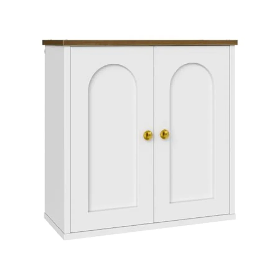 

Bathroom Wall Cabinet Medicine Cabinet with Adjustable Shelf Modern Wall Cabinet with 2 Doors Farmhouse Wall Mounted Storage Ca