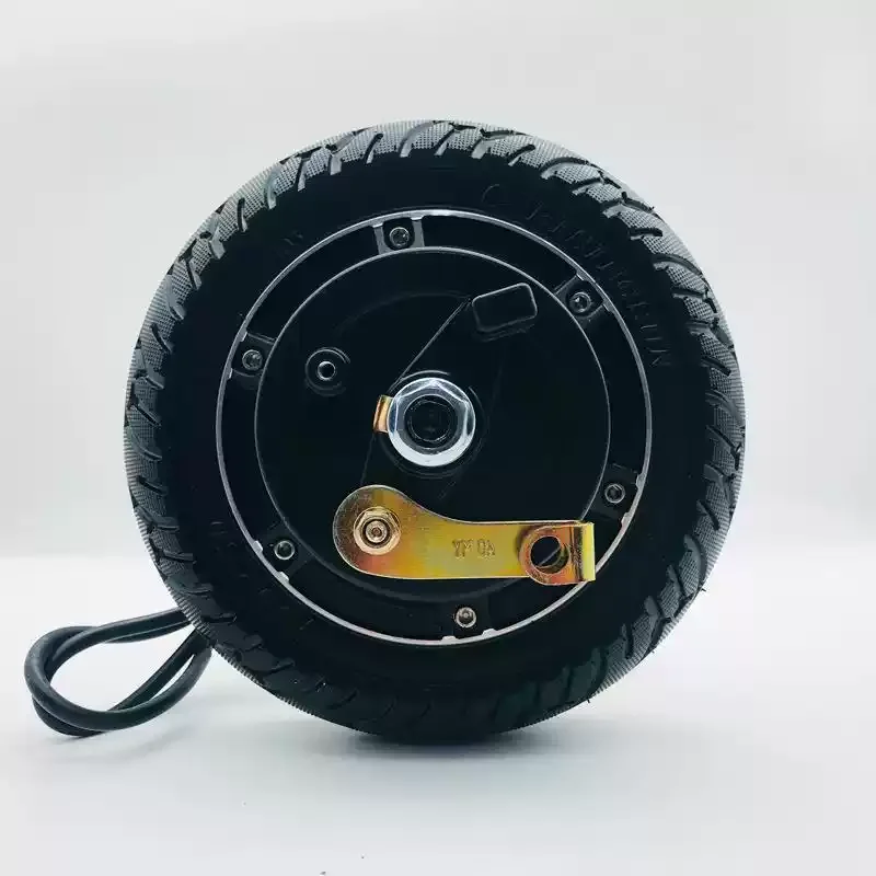 350W 24V 36V 48V Brushless Hub Motor 8 Inch Solid Tire With Drum Brake Mechanical Drive Parts