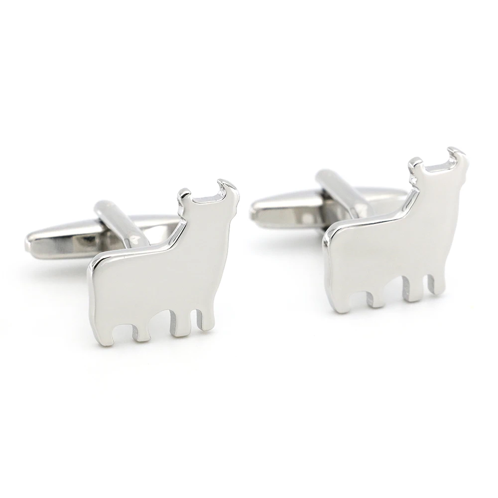 iGame Fashion Cuff Links Silver Color Yak Design Quality Brass Material Cufflinks For Men