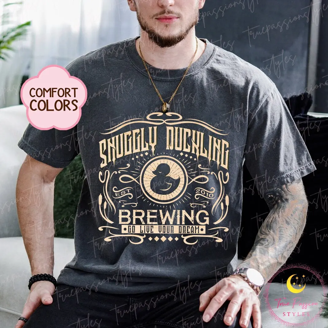 Snuggly Duckling Shirt, Vintage Snuggly Duckling Brewing T-shirt E2403