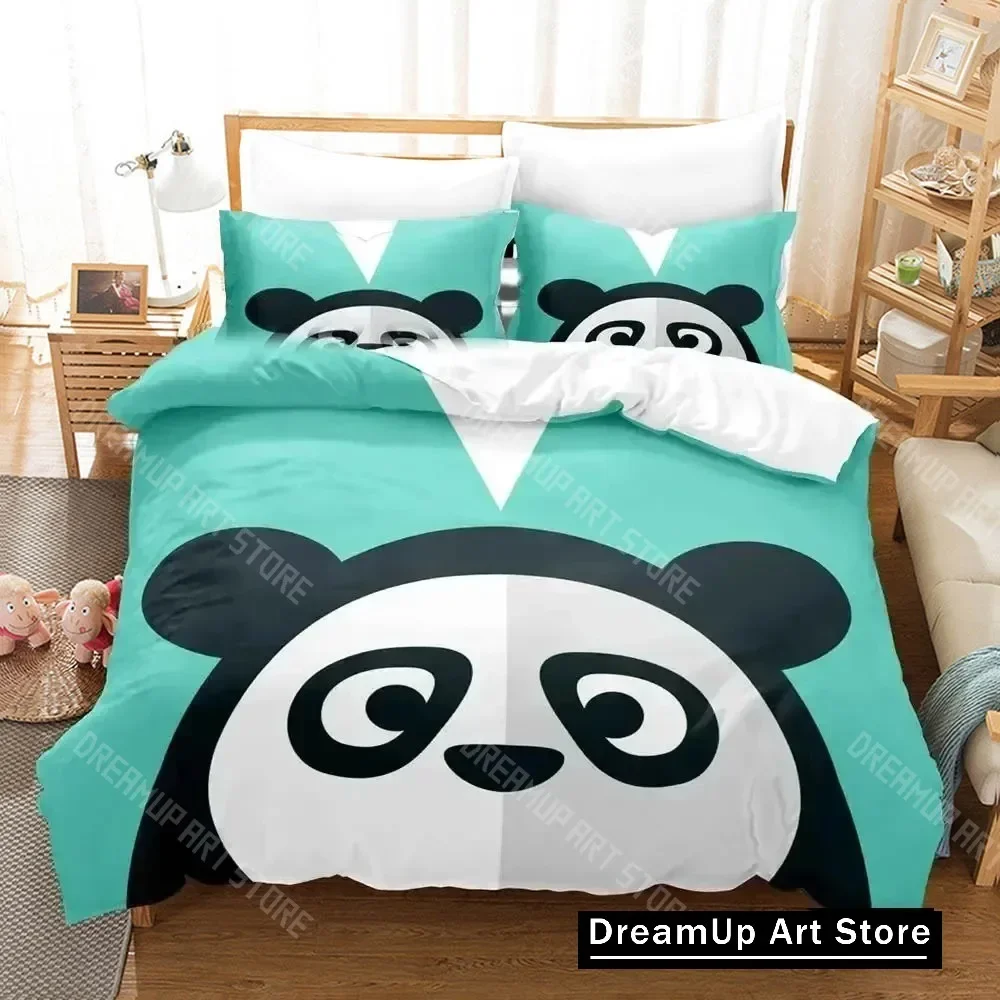 3D Print Cartoon Panda Bedding Set Duvet Cover Bed Set Quilt Cover Pillowcase Comforter king Queen Size Boys Adult Bedding Set