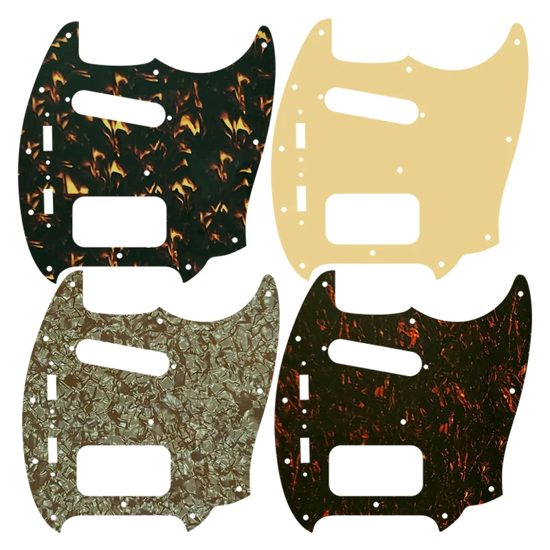 Fei Man Custom Guitar Parts - For USA Fender Mustang SH Guitar Pickguard With Single And Humbucker Pickups Multicolor Options