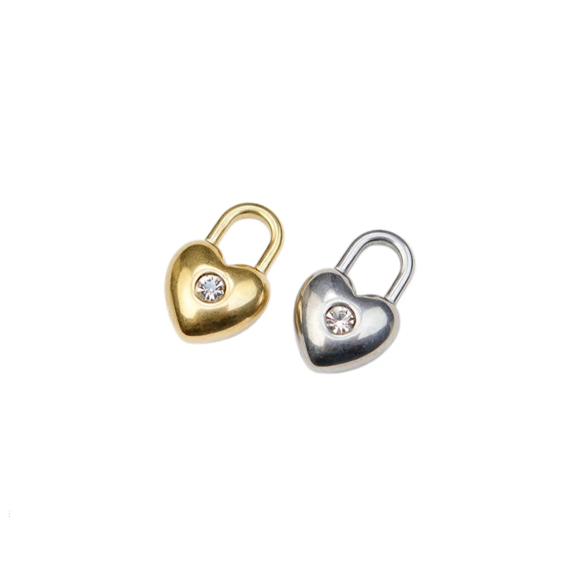 5pcs Stainless Steel 3D Lock Fashion Jewelry Accessory Charms Pendant DIY Handcraft PVD Vacuum Plated Waterproof Antiallergic