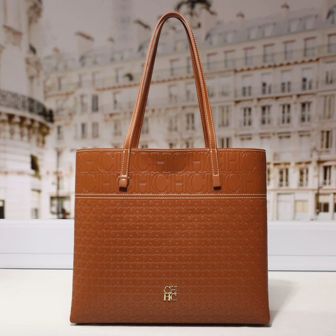 New Premium Textured Embossed Shoulder Bag Large Capacity Solid Color Luxury Handbag for Women Daily Use