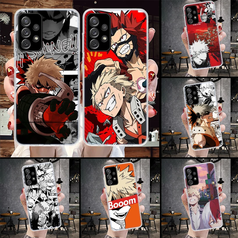 My Hero MHA Bakugou Katsuki Phone Case For Samsung Galaxy A55 A54 A53 A52 A15 A14 A13 A12 A35 A34 A33 A32 A25 A24 A23 A22 A04S A