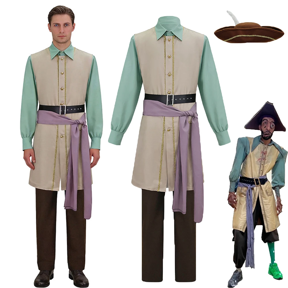 Movie The Backrooms Clark Cosplay Costume Adult Shirt Pants Full Set Stage Performance Uniform Casual Clothes Halloween Outfits