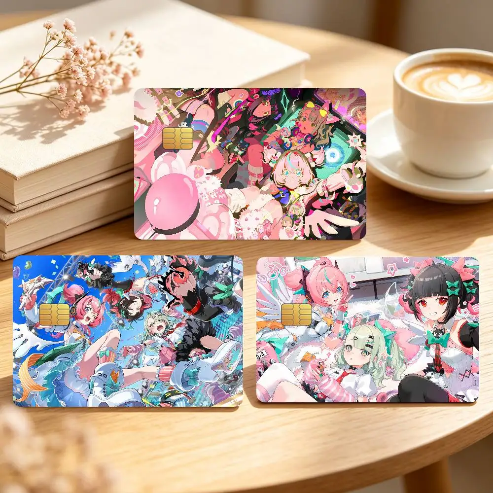 Zenless Zone Zero Angels of Delusion Credit Card Sticker Waterproof Anti-Scratch 4PCS Bank Debit Traffic Cover Decoration