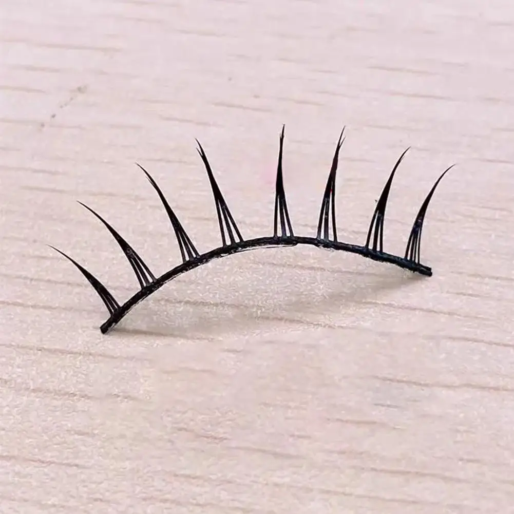 Cílios postiços de aparência natural, uma peça, ferramenta de maquiagem, haste preta de plástico, mangá artificial, cílios postiços