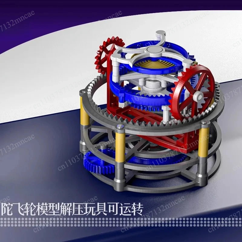 3D Printable Triple Axis Tourbillon Movement Model  Assembly Kit