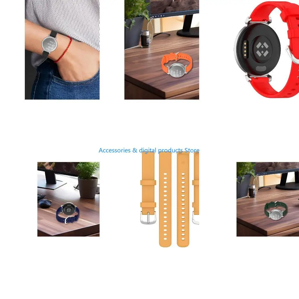 77JD Watch Band Replacement Silicone Flexible Band Quick Release Watch Belt