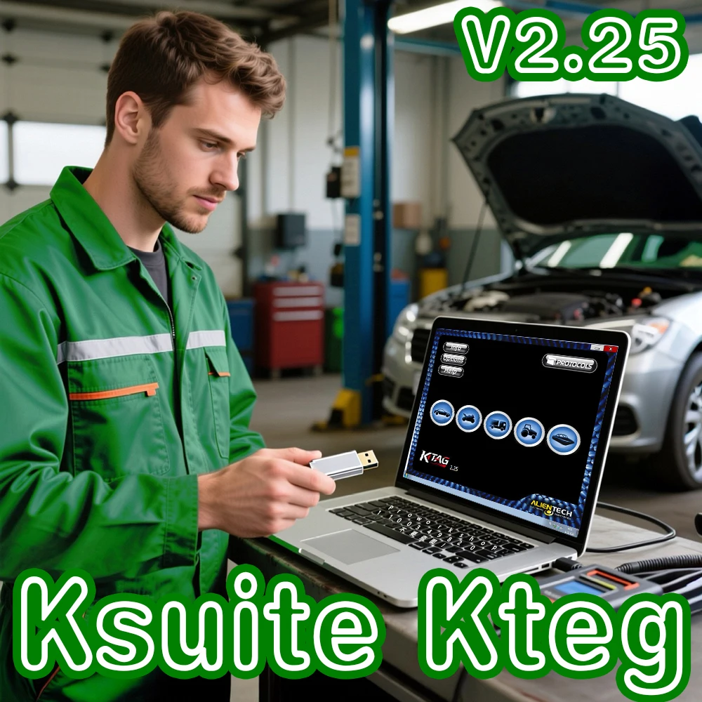 EU Online Version Ksuite 2.25 work with K T A G V7.020 software for Cars/Trucks/Bikes/Tractros optimized running speed improved
