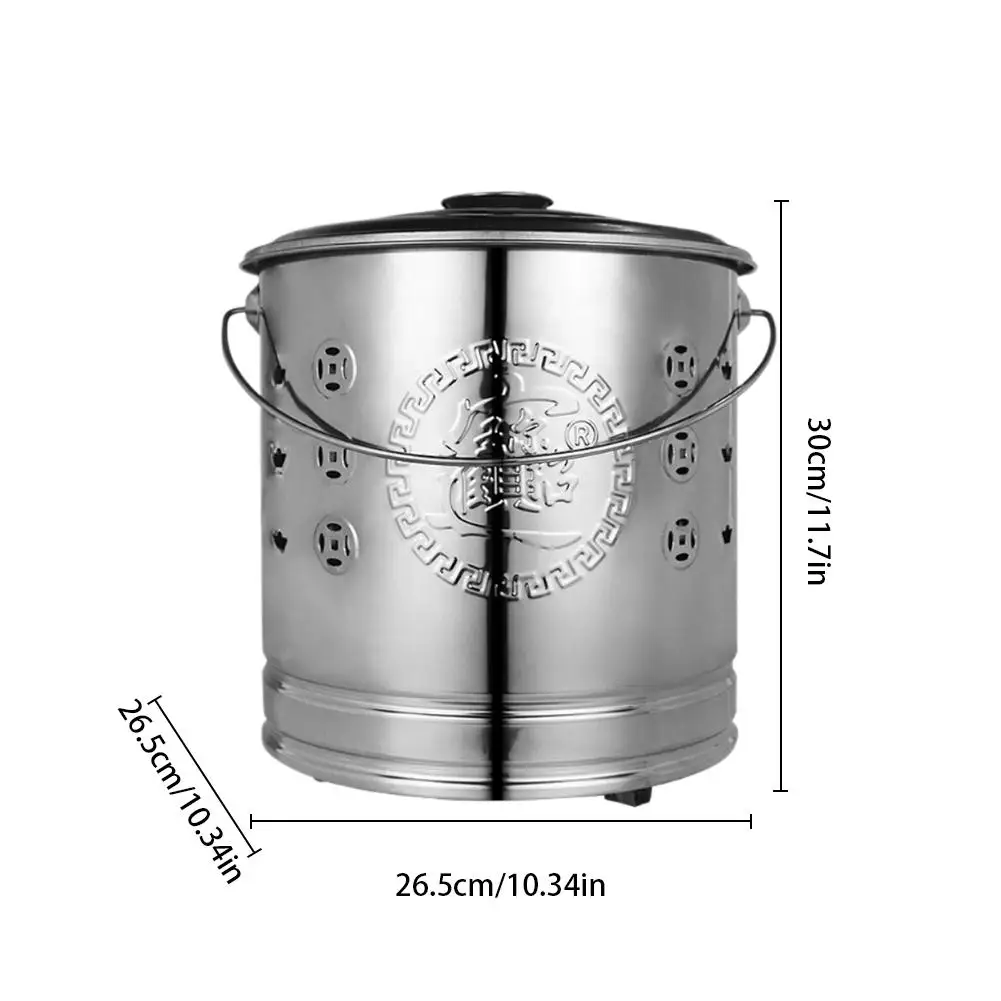 المحمولة الفولاذ حرق قفص للفناء حديقة شرفة سطح الشاطئ التخييم حرق قفص خارج النار بار هوك بطانة دلو آمن