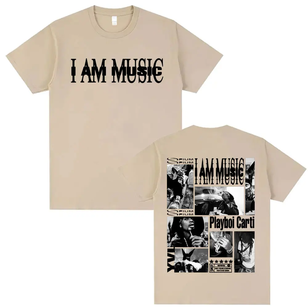 Rapper Playboi Carti I AM MUSIC Album Logo T Shirt Mens Clothing