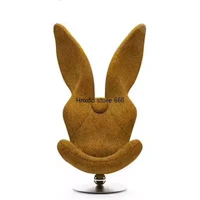 Creative FRP special-shaped green rabbit single sofa chair