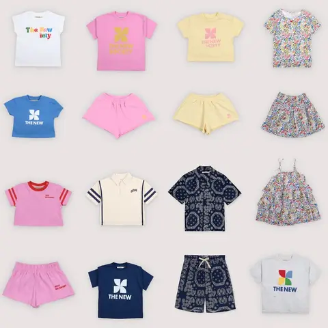 kids tee 26ss summer short sleeve tns baby boy t-shirts printed girls dress cotton clothing