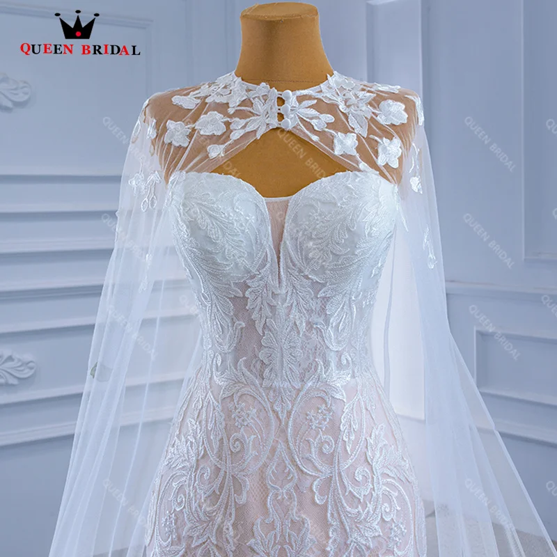 Vestido de novia moderno con apliques de corazón, traje de novia sin mangas con chaqueta, corte sirena, personalizado, XX43, 2023