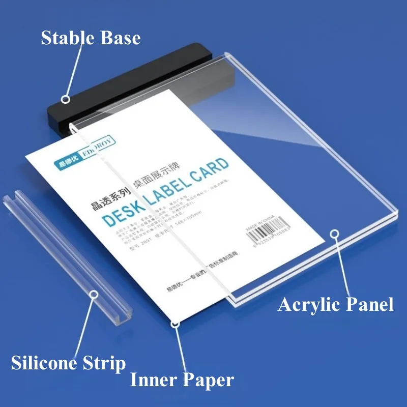 A6 100x150mm Clear Acrylic Table Sign Holder Display Stand Price Label Card Holder Menu Holder Poster Picture Photo Frame