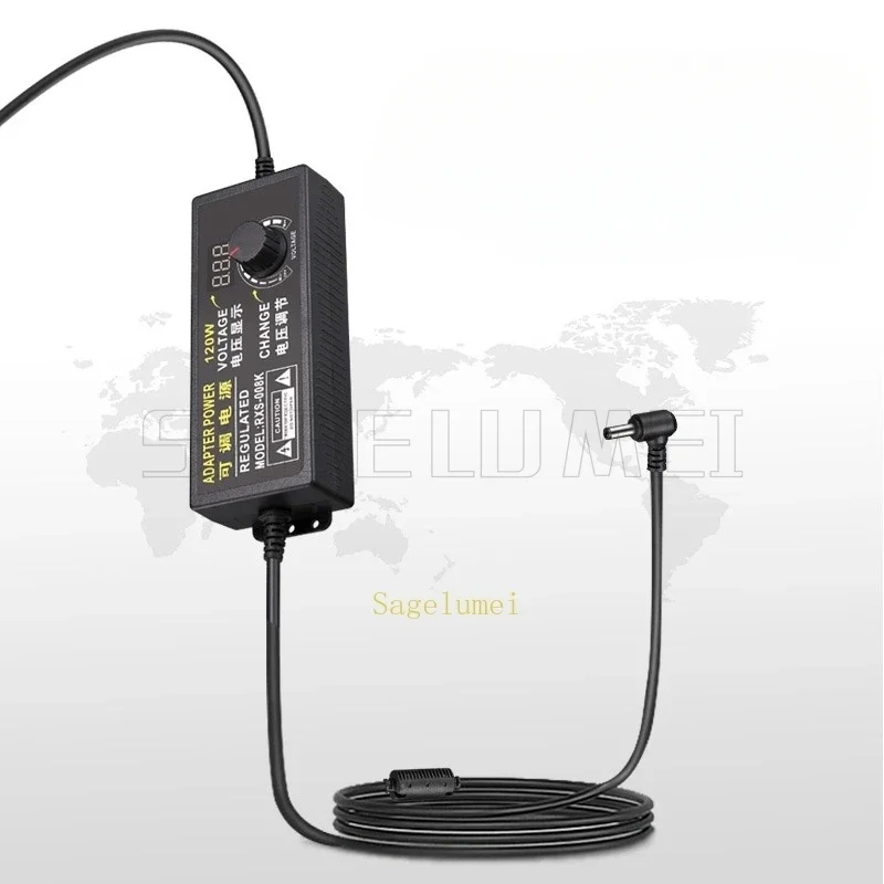 DC3-24V 3A/5A قابل للتعديل الجهد محول الطاقة ينظم AC110-220V إلى 60 واط 120 واط LED محول لإمداد الطاقة قابل للتعديل التبديل