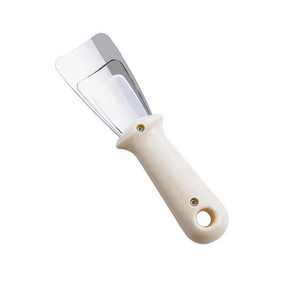 1Pc Stainless Steel Ice Removal Refrigerator Ice Scraper Defrost Deicing Scoops Beige stainless steel