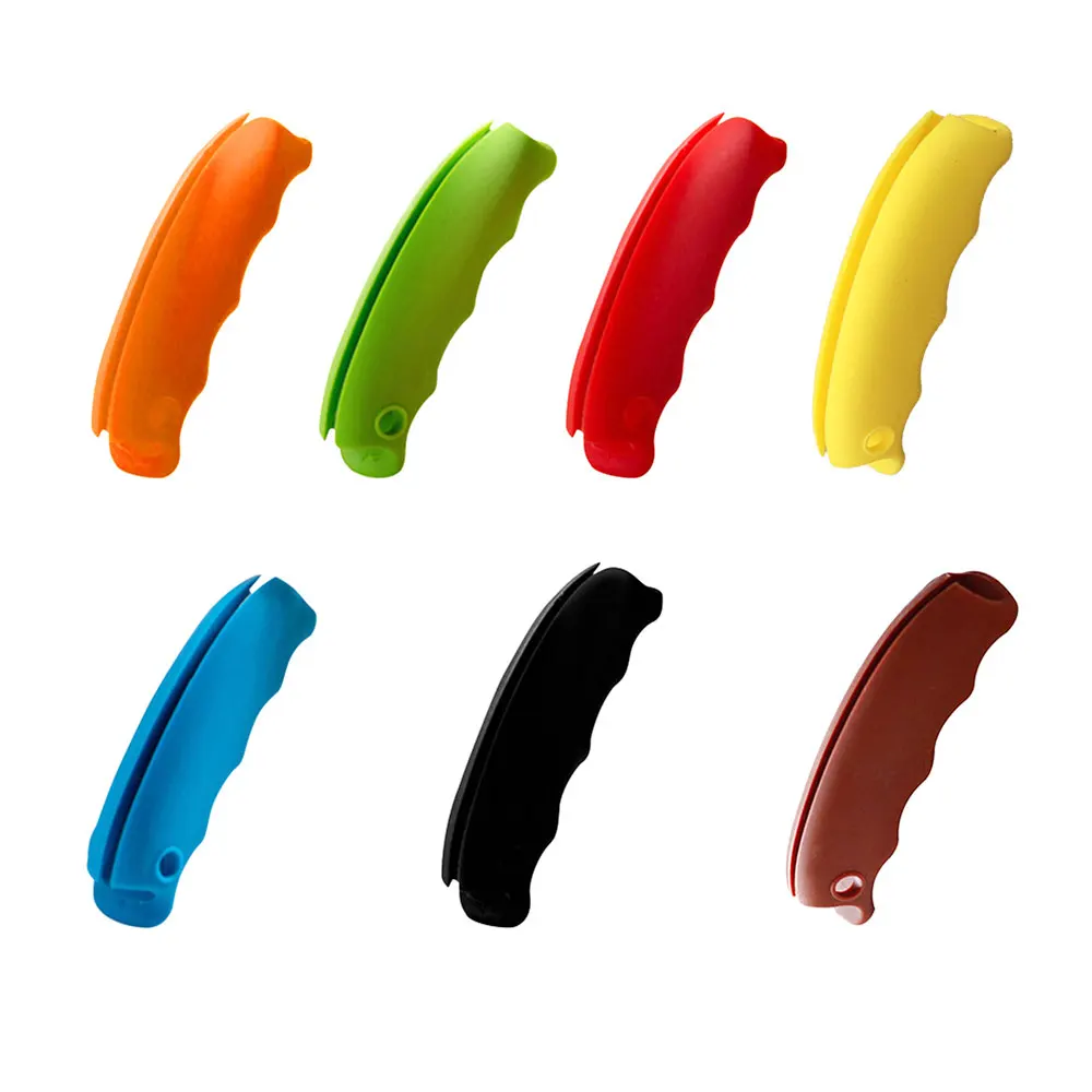 간편한 휴대용 실리콘 핸드링 장비 1 개, 열쇠 구멍 손잡이가 있는 휴대용 쇼핑백, 편안한 그립감