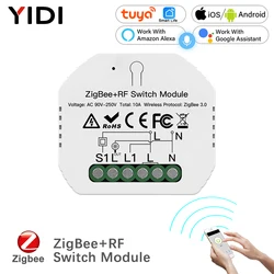 ZigBee 3.0 Smart Light Switch Module Smart Life/Tuya Wireless Remote Control, Work with Alexa Google Home for Voice Control