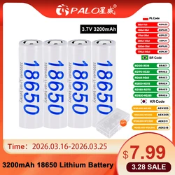 PALO 18650 battery 3.7V 18650 Li-ion rechargeable Batteries for High power battery tools flashlight Lithium 18650 batteries