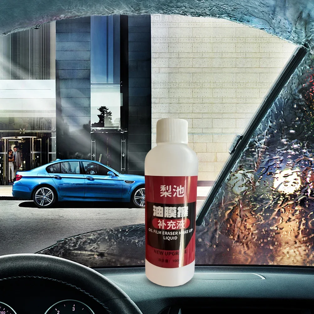 1-5Pcs Car Glass Oil Film Remover Dirt Auto Glass Polishing Compound Automobile Windshield Cleaning Brush Window Auto Detailing