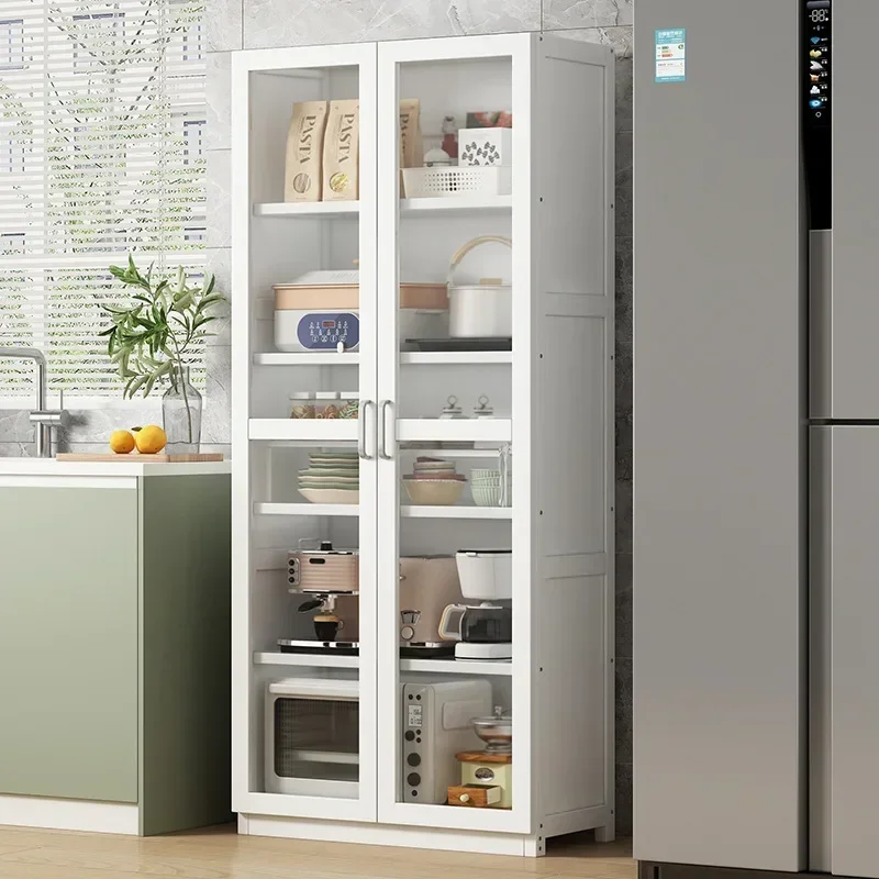 Kitchen rack dust-proof household multi-layer shelf floor-to-ceiling storage cabinet multi-functional microwave oven