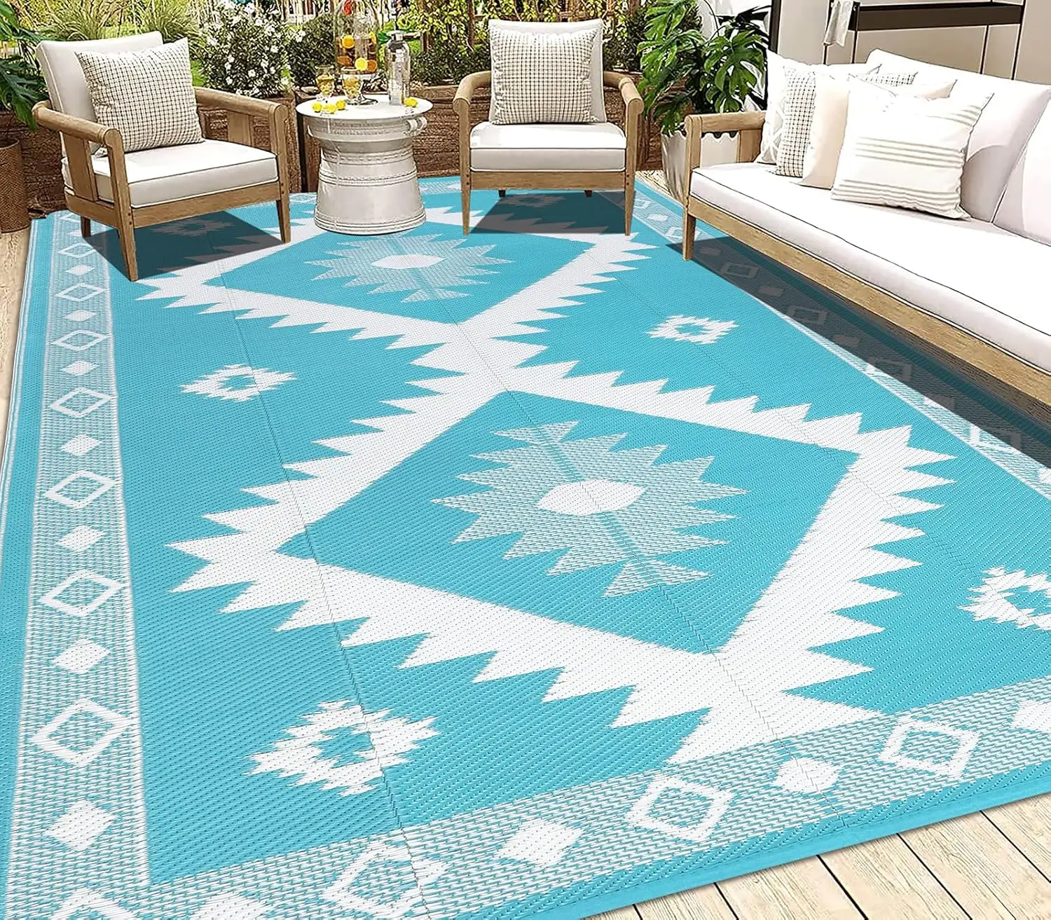 

Уличный коврик 8'x10' водонепроницаемый для патио, распродажа, двусторонний пластиковый соломенный коврик для кемпинга, ковер для помещений и улицы