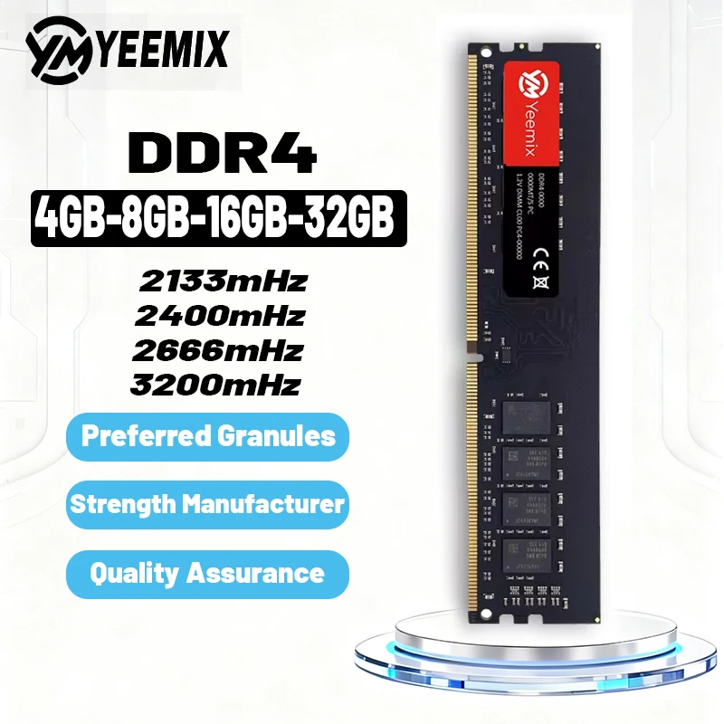 

YEEMIX DDR4 Desktop PC Memory Ram from Micron、SEC、SKhynix random dispatch Intel AMD 4GB 8GB 16GB 32GB 2666 3200 3600Mhz