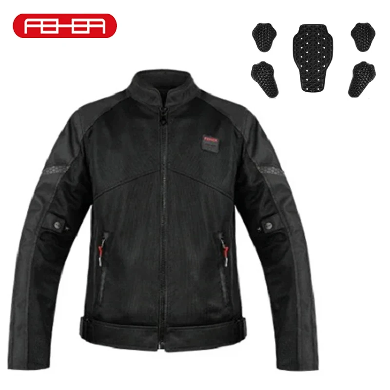 

FEHER Motorcycle Jackets Man Summer Summer Breathable Comfortable Motorcycle Jacket High Quality Oxford Fabric Riding Jacket