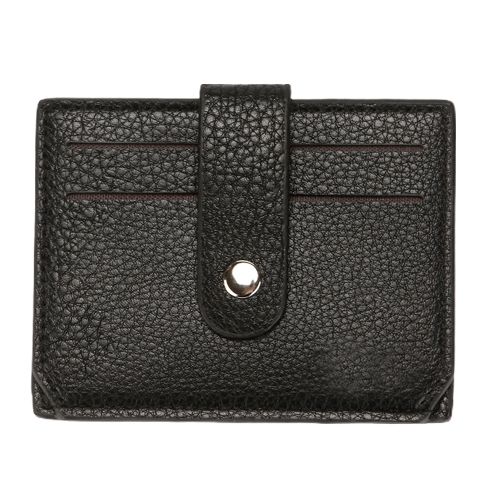 

Zipper Buckle Men's Mini Wallet Portable Fashion PU Leather Card Holder