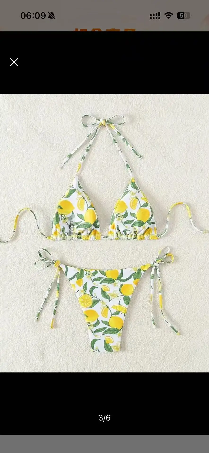 New Style Printed Lace-Up Halter Neck Sexy and Fashionable Women's Two-Piece Bikini Swimsuit - Image 3
