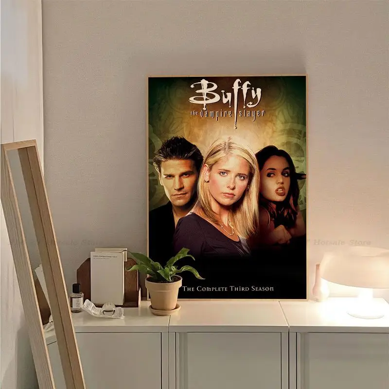 بوفي القاتل مصاص الدماء الرجعية كرافت ورقة ملصق الديكور اللوحة جدار الفن كرافت ورقة الملصقات ملصقات الحائط