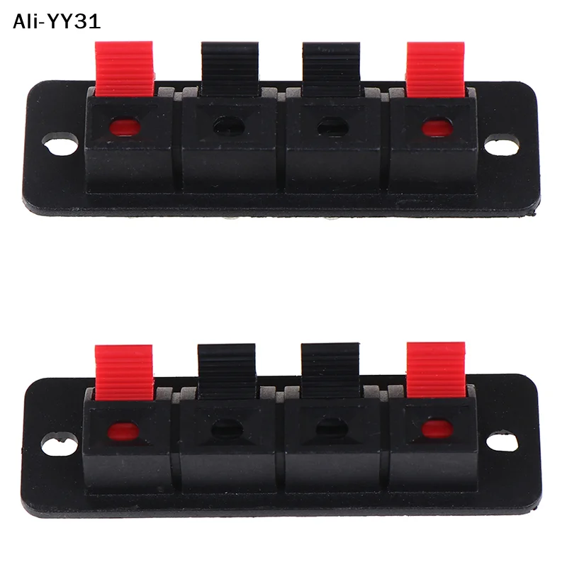 【AY11】2Pcs 2026 New WP4-4 Plastic 4 Positions Spring Connector Terminal Audio Speaker Terminals Wiring Clip