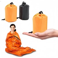 Portable Waterproof Emergency Survival Sleeping Bag Outdoor Edc Camping Gear Thermal Sack First Aid Rescue Kit Mylar Blanket